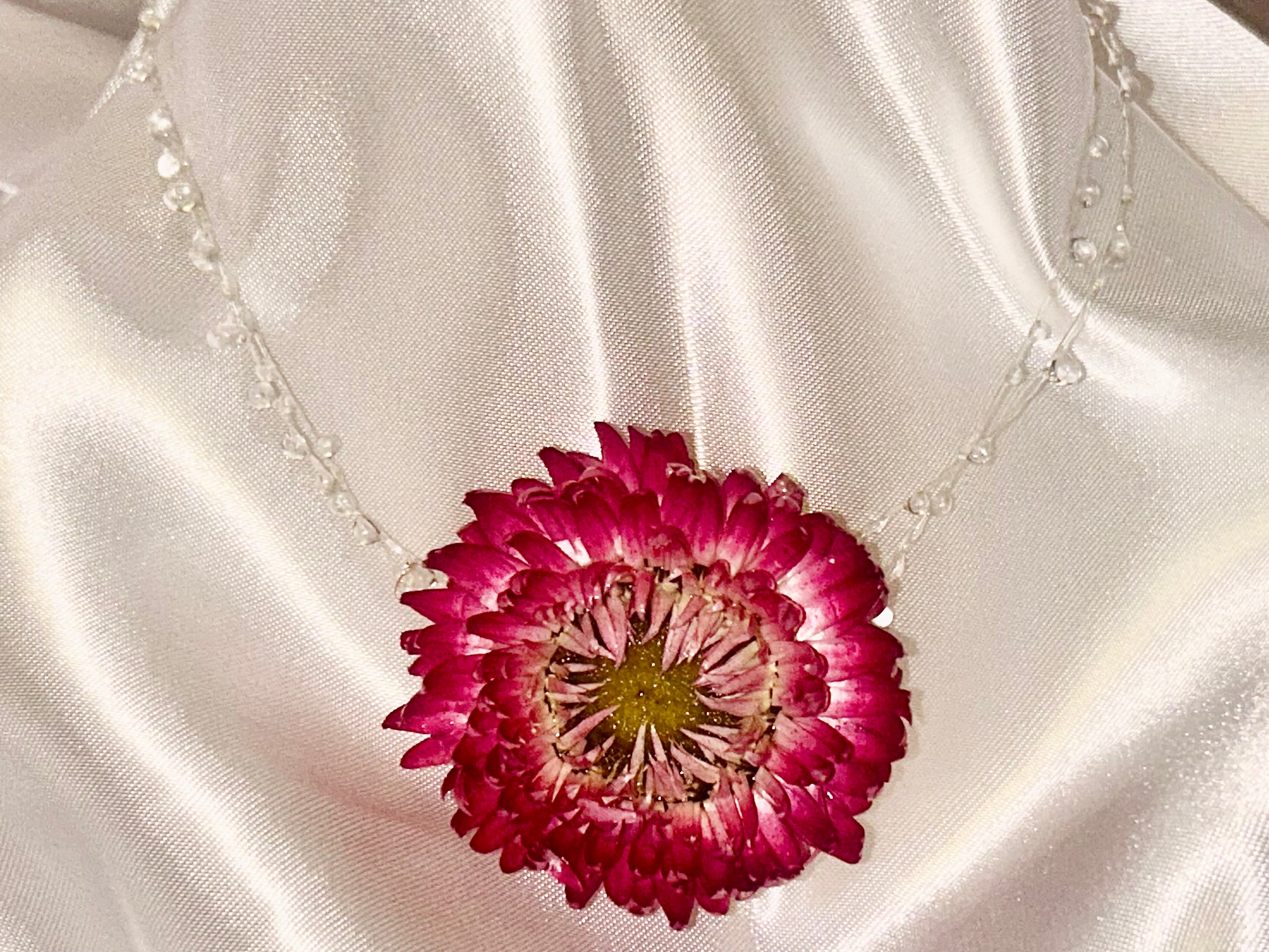 Straw Flower Necklace