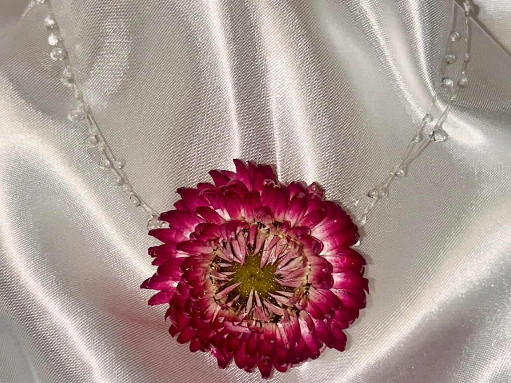 Straw Flower Necklace