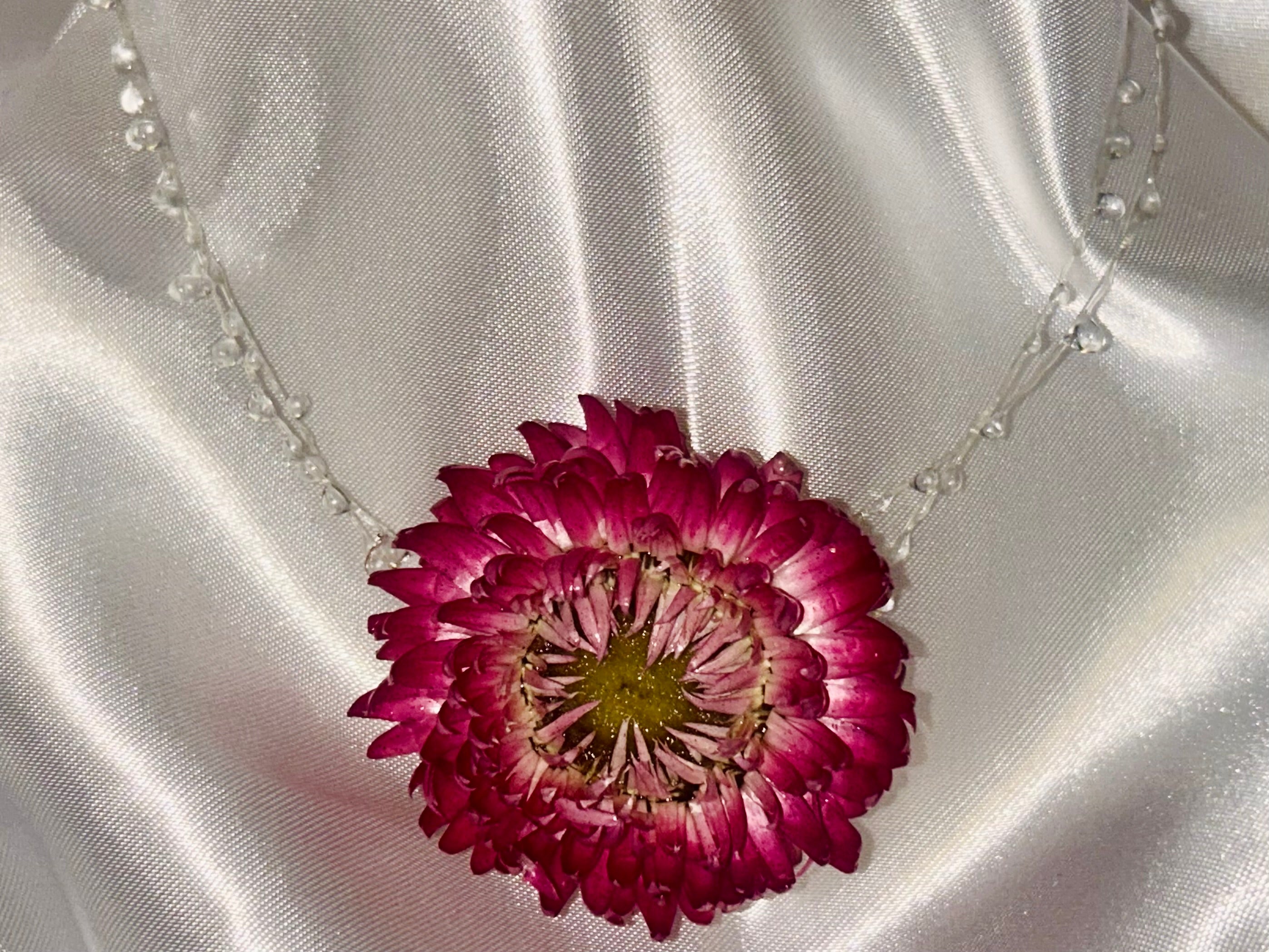 Straw Flower Necklace
